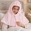 Windproof Winter Gear Cotton Sleep Hood Cap, Warm Head Neck And Shoulder Sleeping Cozy Wrap Adjustable Snap Buttons Soft Breathable Thermal