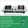 4.5KW Household Flippable Gas Cooker Desktop Embedded Dual-purpose Nine Chamber Strong Fire Stove Kitchen Cooking Utensils