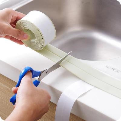 3m Badezimmer Dusche Waschbecken Bad Abdichtungsstreifen Klebeband PVC Selbstklebeband Wandaufkleber Küche Selbstklebend Wasserdicht Putz