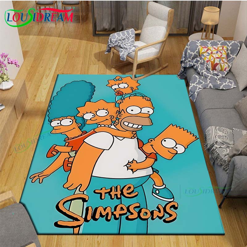 Hot Cartoon TV Role Printed Carpet Outdoor Rug Area Rug Non-slip Carpet Bedroom Decor Carpet for The-A-Simpsons Room Gift