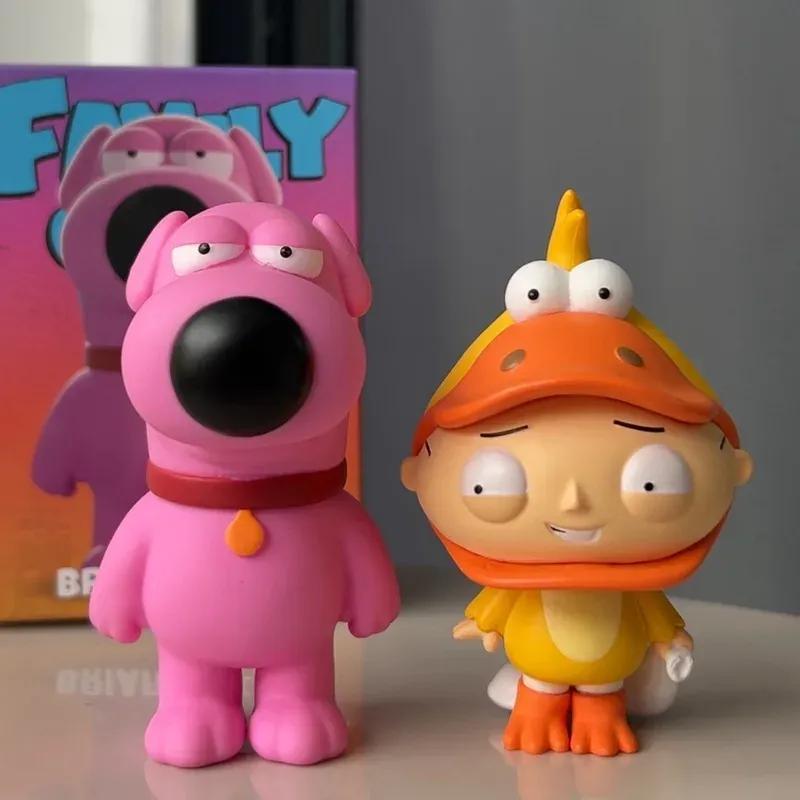 10Cm Animation Family Guy Puking Brian Stewie Duck Suit Pvc Action Figures Desktop Decoration Model Collectible Statues Toys Gifts