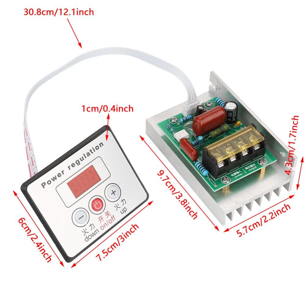 8000W AC220V Speed Controller Regulator High Power Easy Installation SCR Speed Controller Temperature Regulation Digital