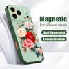 Cartoon Daisies Flower Pattern Case For iPhone 17 Pro Max iPhone 16 Pro Max 15 14 13 Magnetic For Magsafe Hybrid TPU+PC Matte Cover