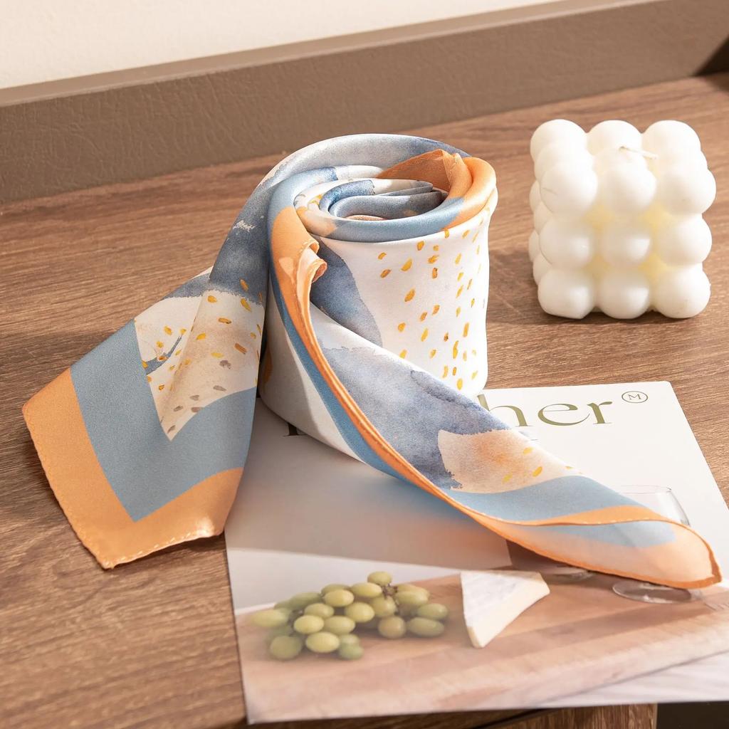 100% Mulberry Silk Scarf  Four Seasons Versatile Premium Printed Shawl