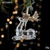 Acrylic Ice Crystal Christmas Tree Pendant Transparent Angel Elk Bells Xmas Tree Hanging for Noel Home Decora 2025New Year Party
