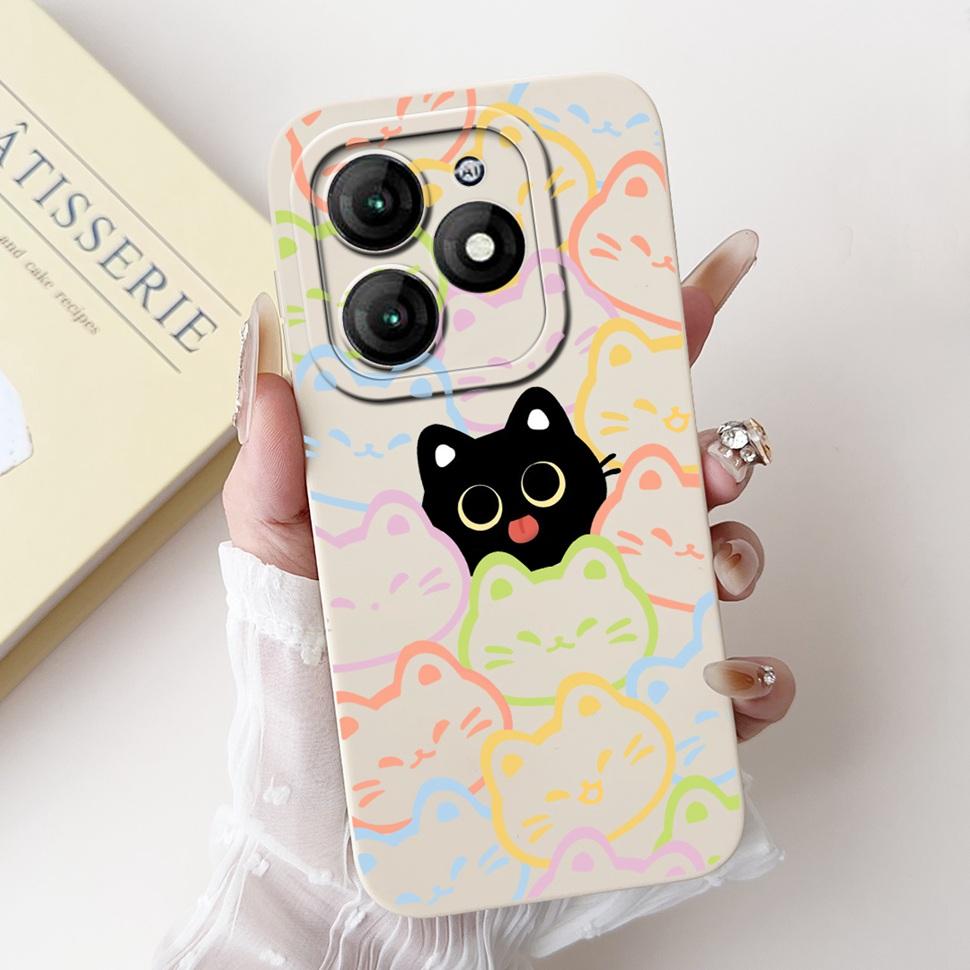 For ITEL A70 Case A665L Luxury Panda Painted Cover Silicone Soft TPU Phone Case For ITEL  A 70 80 A70 A80 ShockProof Back Cover