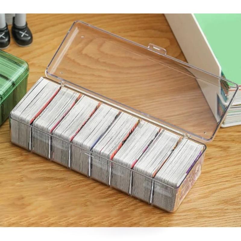 Plastic Card Divider Box Playing Card Storage Box Clear Card Deck Case Organizers Trading Card Collection Card Box