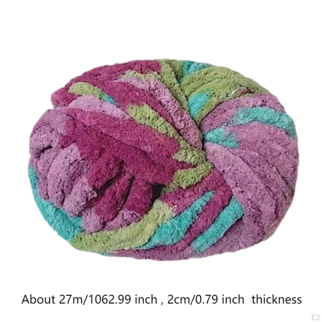 Chunky Crochet Yarn Blanket Polyester Portable Creative Knitting DIY Supplies for