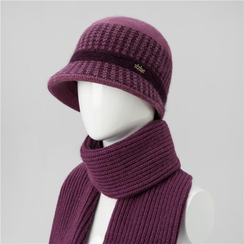 Hat Female Autumn and Winter Rabbit Hair Thermal Basin Hat Fleece Thickened Wool Hat