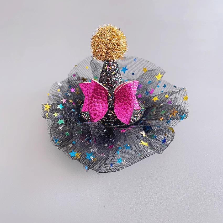 Funny Pumpkin & Ghost Hair Clips for Kids - Halloween Festival Dark Style Costume Accessories