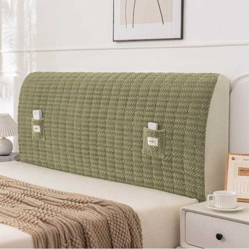 Solid Color Headboard Cover New Thickened Soft Bag Comfortable and Wear-resistant All Season Universal Bedroom Headboard Cushion