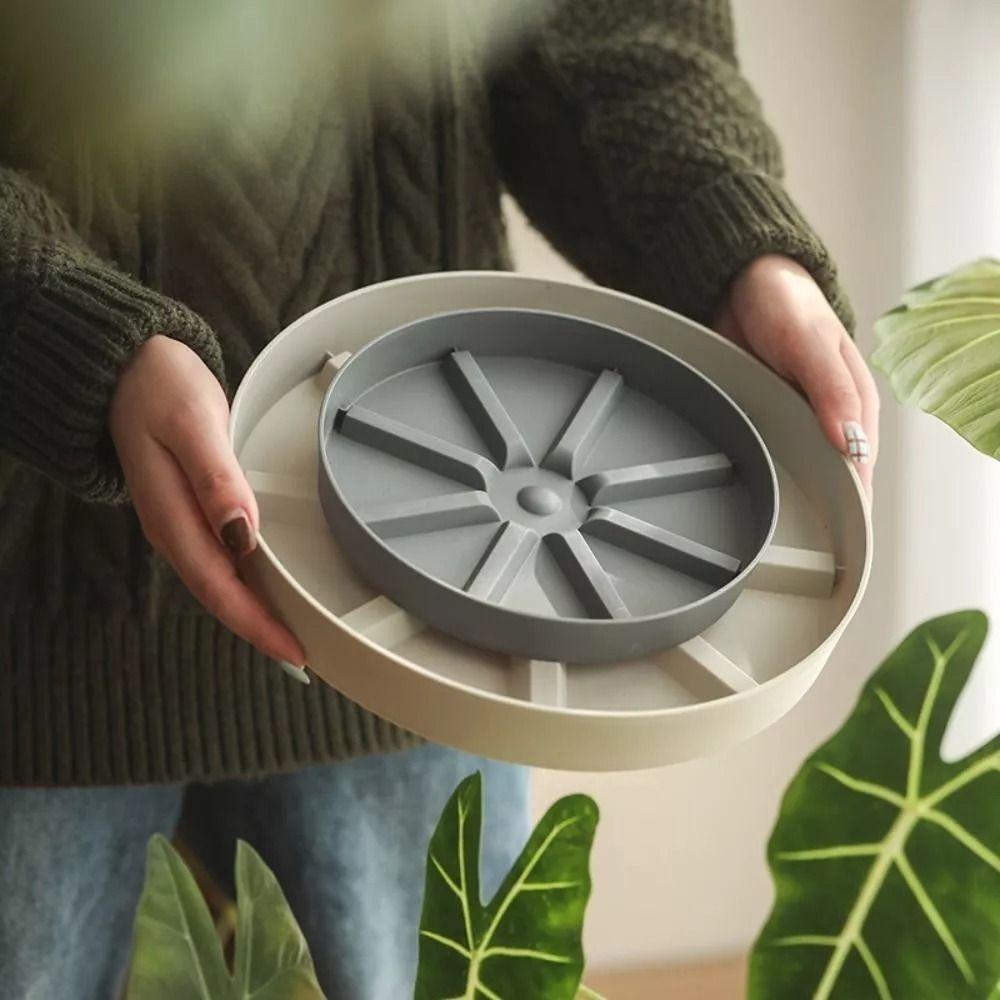 Plastikinis gėlių vazonas, apsaugantis nuo šaknų puvimo, augalų vazonas su padėklu, naujas vazono padėklas