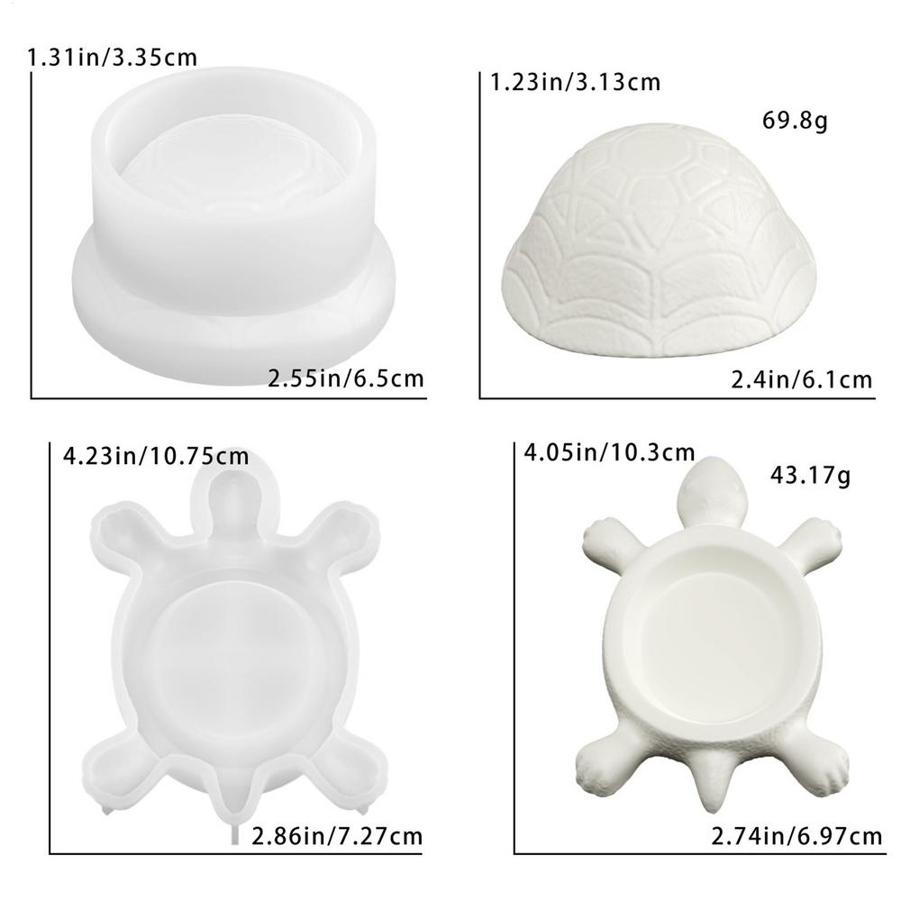 Jewelry Box Molds For Resin Turtle Epoxy Casting Art Craft Epoxy Casting Molds For Home Room Wedding Decoration Dinner Table