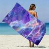 Dreamy Purple Cloud Sunset Beach Towel Patterned Sunscreen And Windproof Suitable For Swimming Pool Camping Travel
