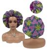 Double Layer Satin Bonnet Pattern Custom Bonnets Silk logo Woman Sleeping Hair Bonnet