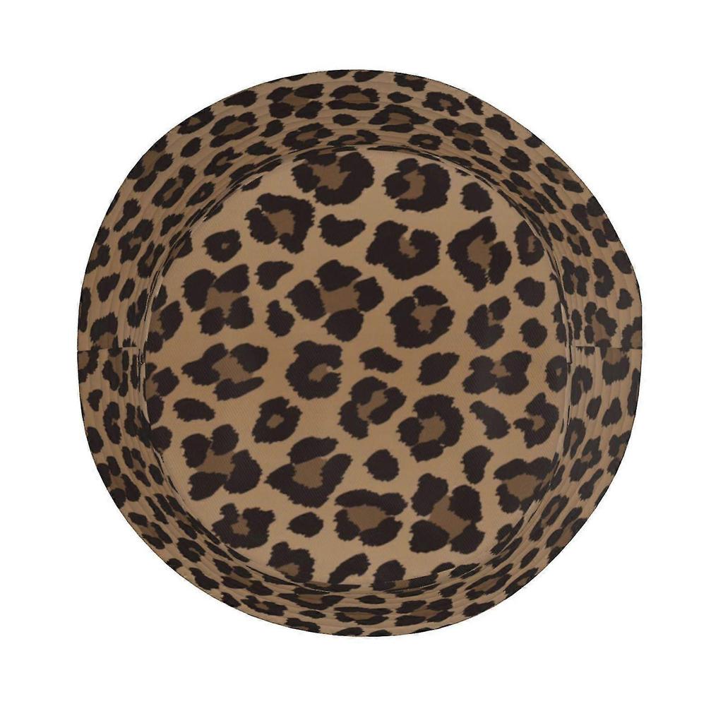 Funny Leopard Animal Print Bucket Hat For Women Men Sun Hats Beach Fishing Cap Unisex Travel Outdoor Caps