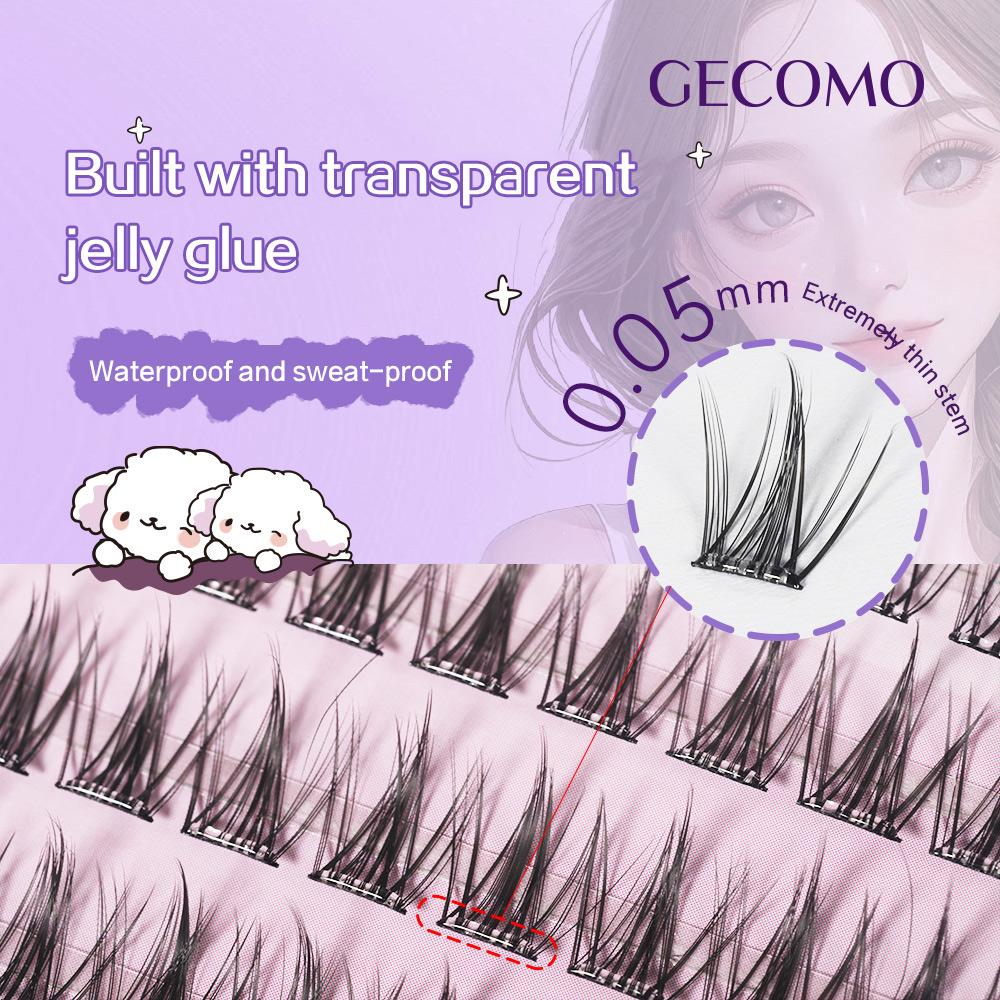 GECOMO Glue-free False Eyelashes, Eyelashes No Needed Glue, Latest Mixed Pack