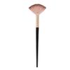 Dual-Use Long-Handled Fan Makeup Brush – Soft Bristles for Gentle Blending and Setting