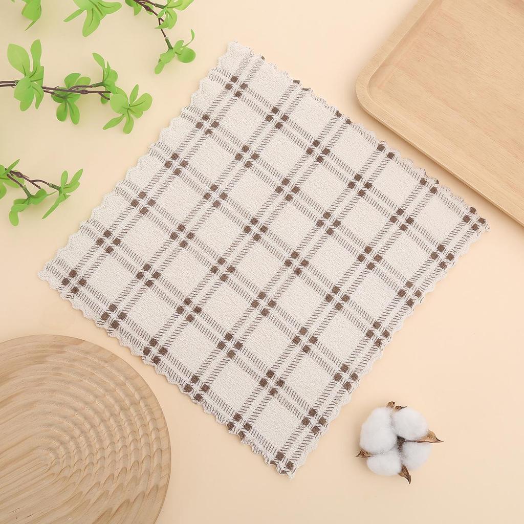 Coral Fleece Absorbent Kitchen Dishcloth - Small, Thick, Easy-to-Use Hand Towel for Dishwashing