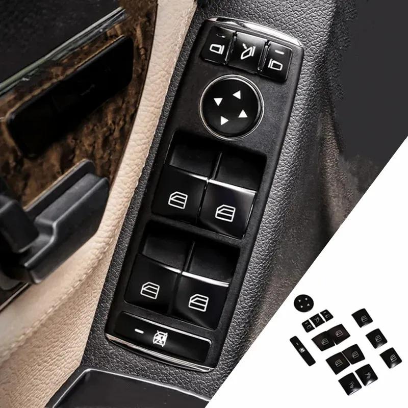 Car Sticker Door Armrest Window Glass Lift Buttons Cover Sequ Decoration For Mercedes Benz A B C E G Class GLA GLE GLS GLK ML