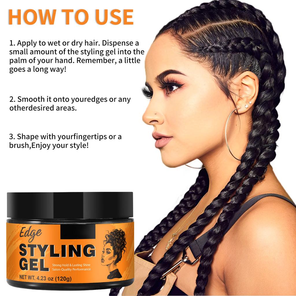 Hair Gel Moisturizing Styling Broken Hair Finishing Strong Styling Hair Gel Jelly Glue