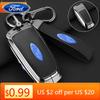 Car Sticker 2026 Ford New 2025 Hot Leather Car Key Case Protector Cover for Ford Fusion Mustang Explorer F150 F250 F350 EcoSport