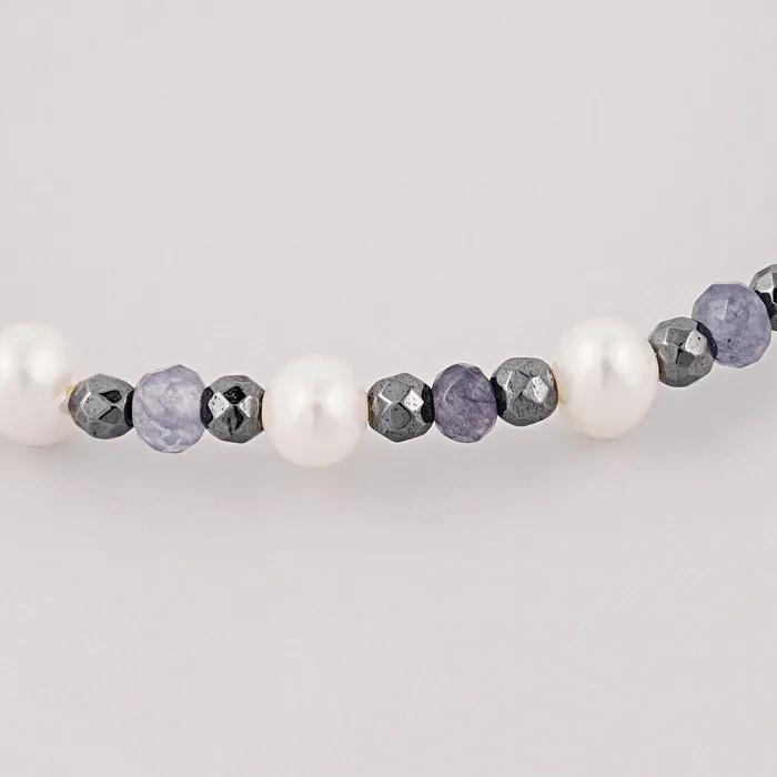 Mini Pearl Point Cut Rondelle Bracelet (C2503AC1278_WT)
