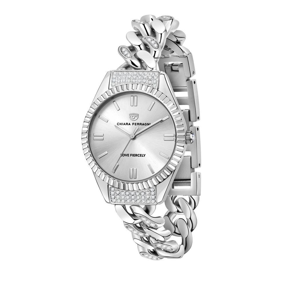 Super Merchant Herren Silber Uhr Chiara Ferragni R1953104502. Quarz, Farbe Frau.