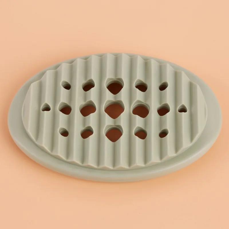Non-slip Soap Holder Dish Bathroom Shower Storage Plate Stand Hollow Dishes Openwork Soap Dishes Soap Box