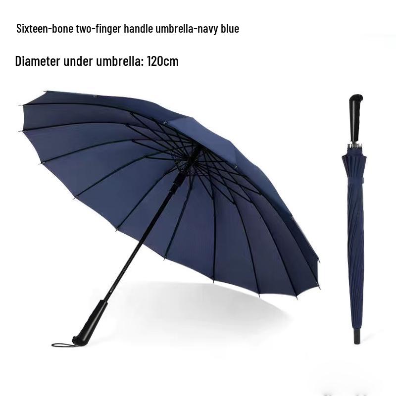 16-Rib Windproof Rainbow Umbrella - Long Handle, Sun & Rain Protection, Perfect for Business & Logo Advertising