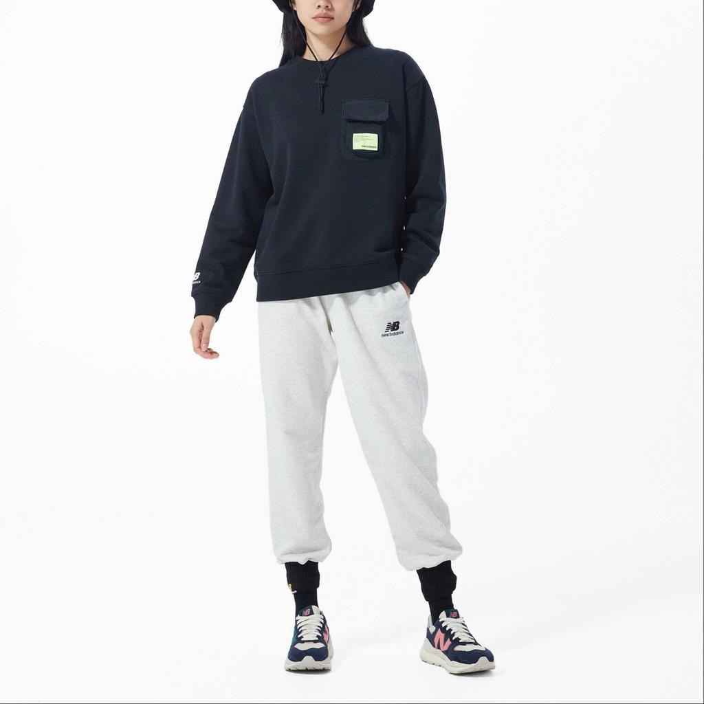 (WMNS) New Balance CNY Series 3D Pocket Sports Round Neck Pullover Black Hoodie Women's AWT21312-BK