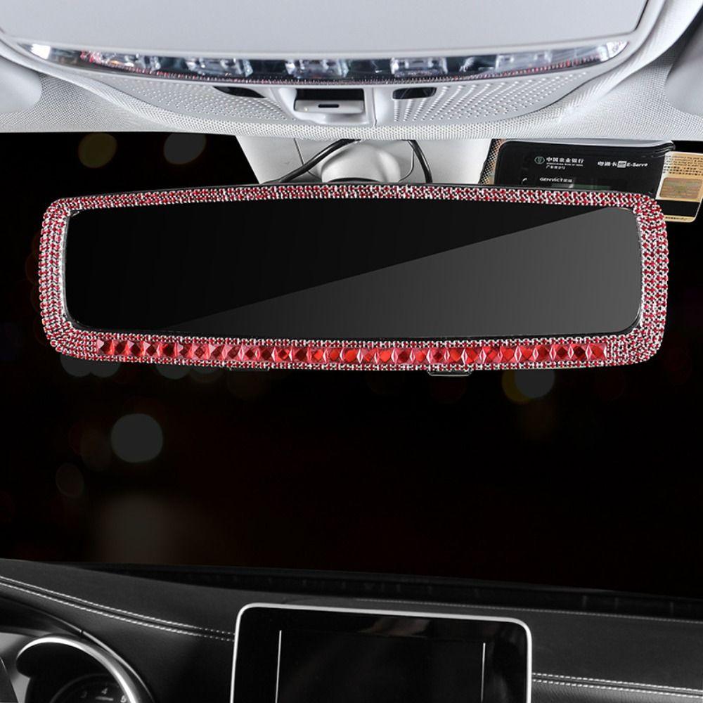 Bling Bling Design Car Rearview Mirror Decor Shiny Crystal Car Styling Accessories Car Interior