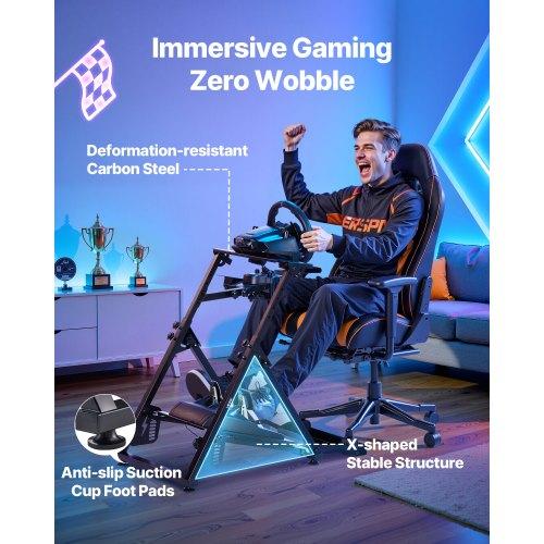 VEVOR Racing Wheel Stand, Adjustable & Foldable Simulator Stand for Logitech G923 G920 G29 G27