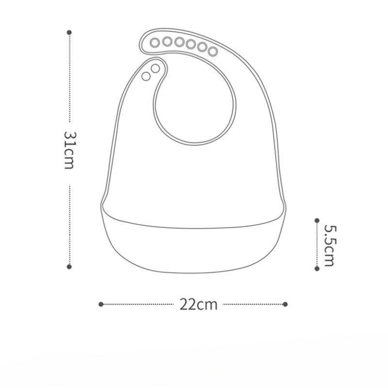 Soft Silicone Baby Bibs Cute Cartoon Animal Kids Bib Girl Boy Adjustable Burp Cloths Baby Waterproof Feeding Stuff
