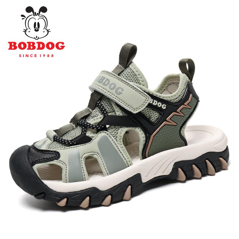 Babu bean children's shoes summer sandals bag head soft sole medium and older children's shoes 2025 summer new boys beach shoes