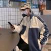 Men's Trendy Hooded Cotton Jacket - Lambswool, Plus Size, Autumn/Winter, Hong Kong Style, Loose Fit, Casual, Warm, Couple's Outerwear