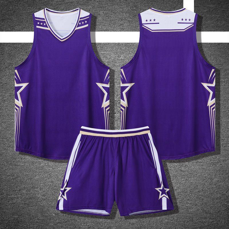American Color Block Basketball Jersey Set: Moisture-Wicking, Sweat-Absorbent Training Gear for Team Competitions