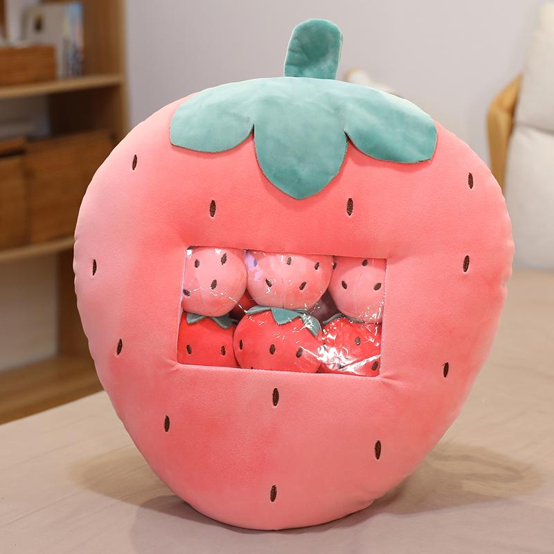 60cm Cute Plush Avocado Toy Cartoon Strawberry Stuffed Carrot Banana Pillow Fruit Kids Toy Kawaii Birthday Gifts