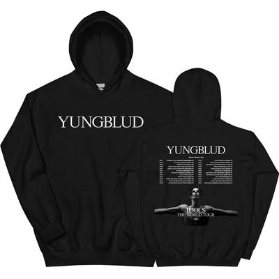 Yungblud 2026 Północnoamerykańskie Bluzy Idole The World Tour Bluzy z Nadrukiem Długi Rękaw Zimowe Bluzy z Kapturem Top