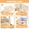 Wooden Baby Shower Crate Closet Sturdy DIY Baby Storage Crate Hamper Basket for New Parent Baby Shower Gift Crate with Handle