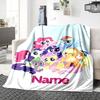 Custom Name Little Pony Adventure Party Blanket For Couch Bed Plush Cozy Fuzzy Blanket Super Soft Warm Blankets For Fall And Winter 0916126