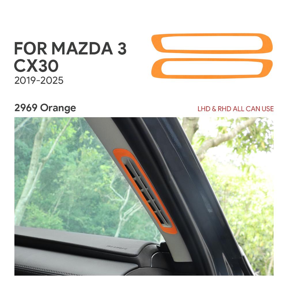 

2 шт. Накладка из алькантары на верхнюю часть стойки A для LHD RHD для Mazda 3 Axela BP CX30 CX-30 2019 2020 2025 2025 2025 2025 2025 Автомобильный воздуховыпуск стойки A