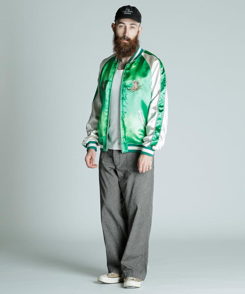 RAYON SUKA ASING JACKET Rayon Aging Sukajan XL 140 Green [Schott] [Schott] Men's 782-5152008
