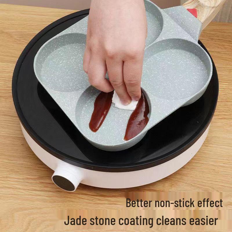 Temperature-Sensing Four-Hole Non-Stick Egg Frying Pan