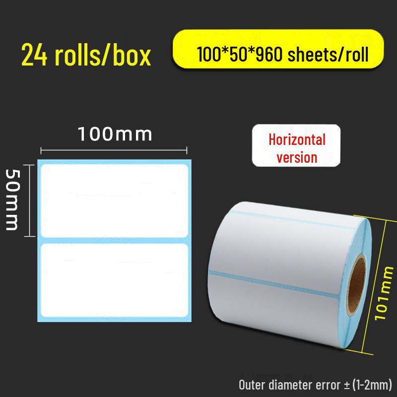 Thermal Self-Adhesive Barcode Labels: 60x40mm, 20-100 Blank Labels per Box