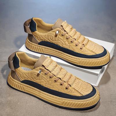 Fashion Men Trendy Canvas Sneakers Flats Sneakers Mens Platform Lace Up Shoes Mens Harajuku Vulcanized Shoes Zapatos De Hombre