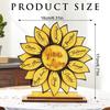 Sunflower Decoration Christian Religious Faith-Based Inspirational Favors 2-Layer Wooden Tabletop Sunflower Sign For Women Mom
