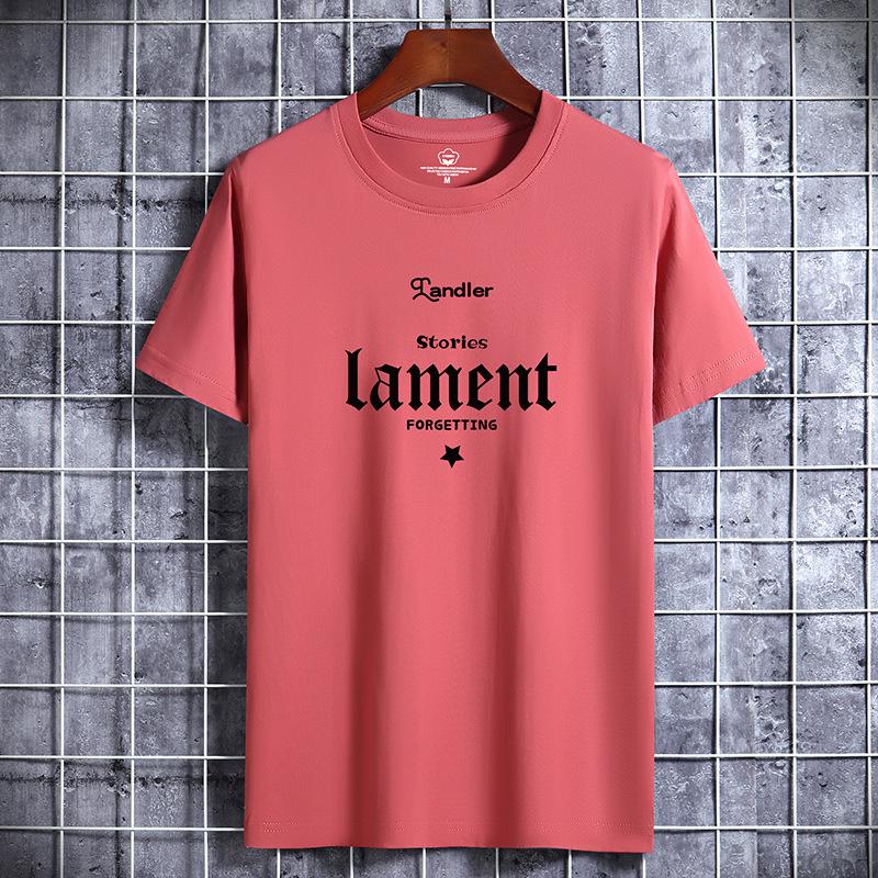 Men's Trendy Loose-Fit Printed Cotton T-Shirt