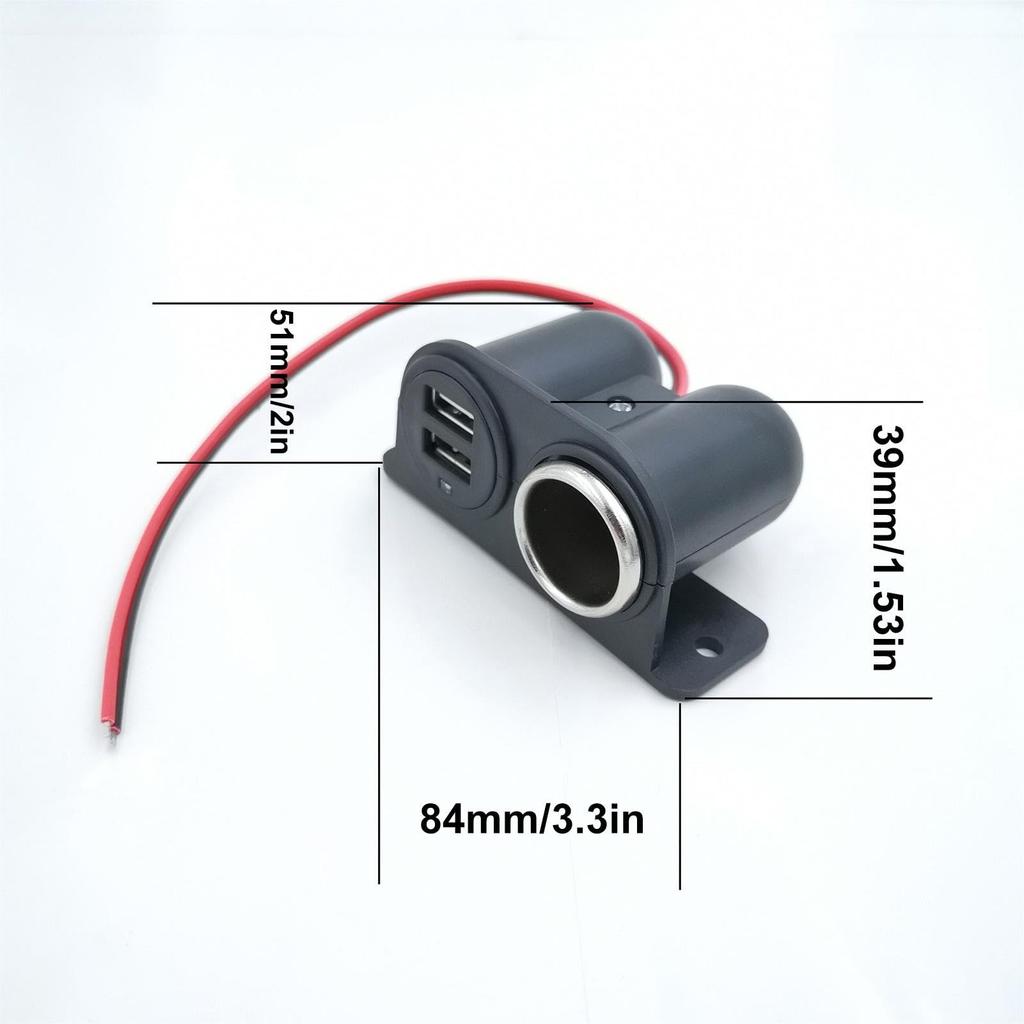 Bilsplitter, 2-uttags Biladapter - /24V Biluttagsdelare Laddare Strömadapter