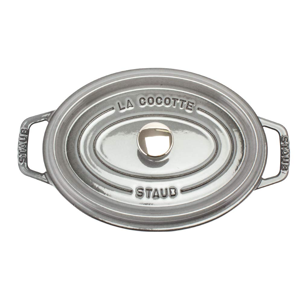 Staub Pico Cocotte Oval 23cm Graphite Gray 1102318 Two Handed Pot Enamel Pot Oval Brater Graphite Gray Pico Cocotte Stylish Pot Cookware Kitchen
